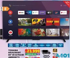 TOSHİBA 65UA2363DT 4K ULTRA HD ANDROİD TV AKILLI TELEVİZYON